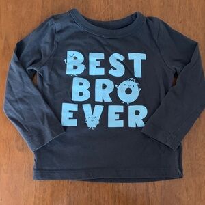 🍓3/$10 Joe Fresh Dark Blue 'Best Bro Ever' Long Sleeve Tee